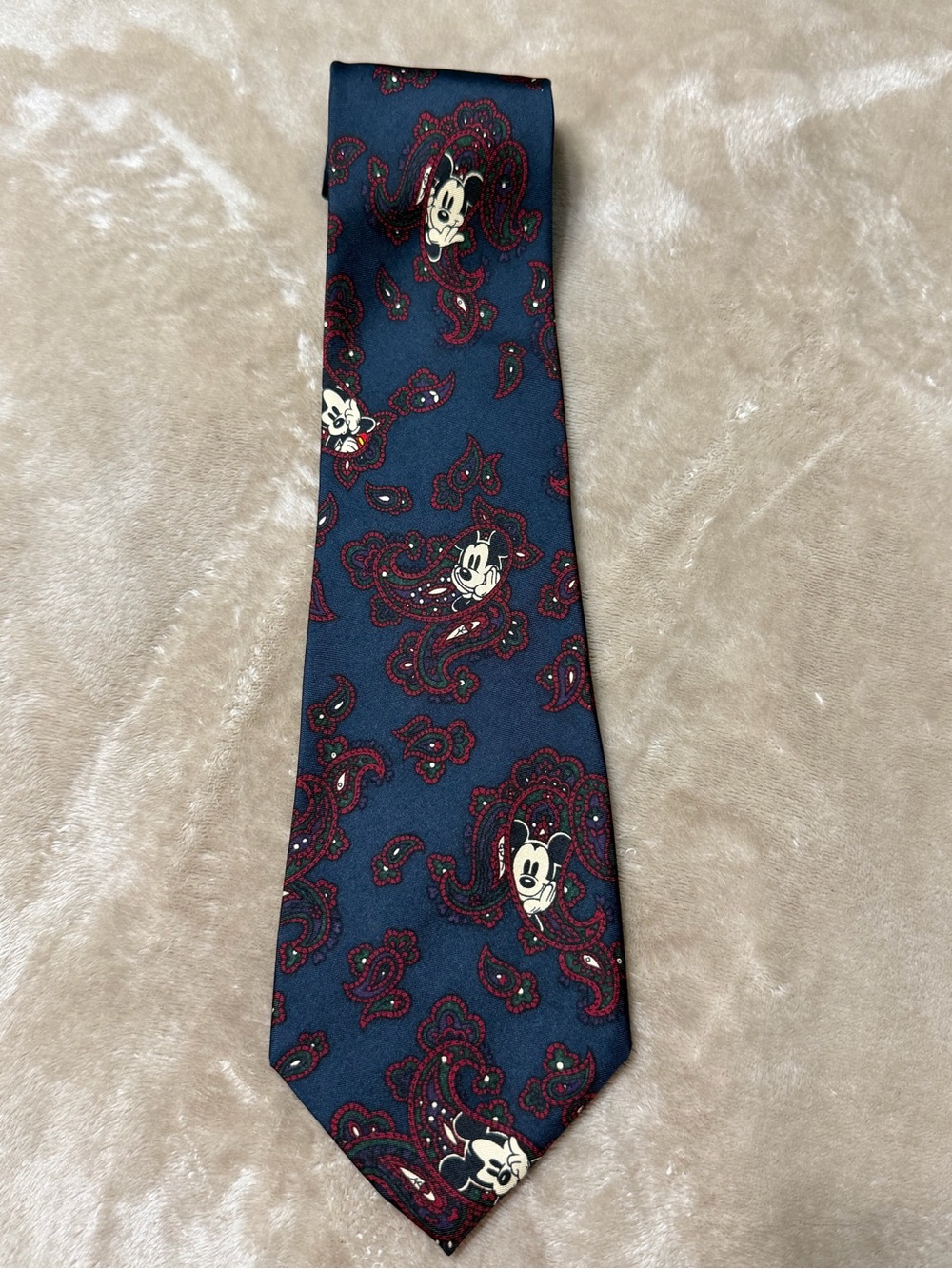 The Disney Store Paisley Mickey Mouse Hands 100% Silk Tie